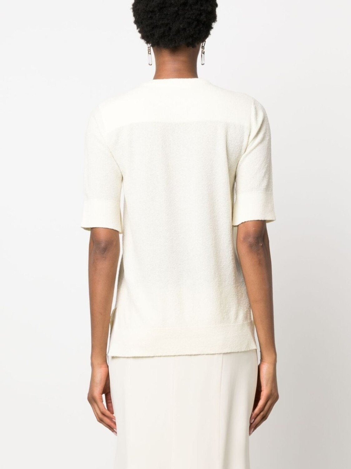 Футболка Jil Sander Crew Neck, кремово-белый — фото 4
