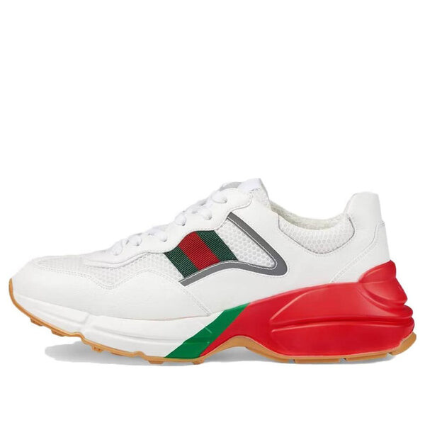 Кроссовки rhyton 'white red green reflective' Gucci, белый