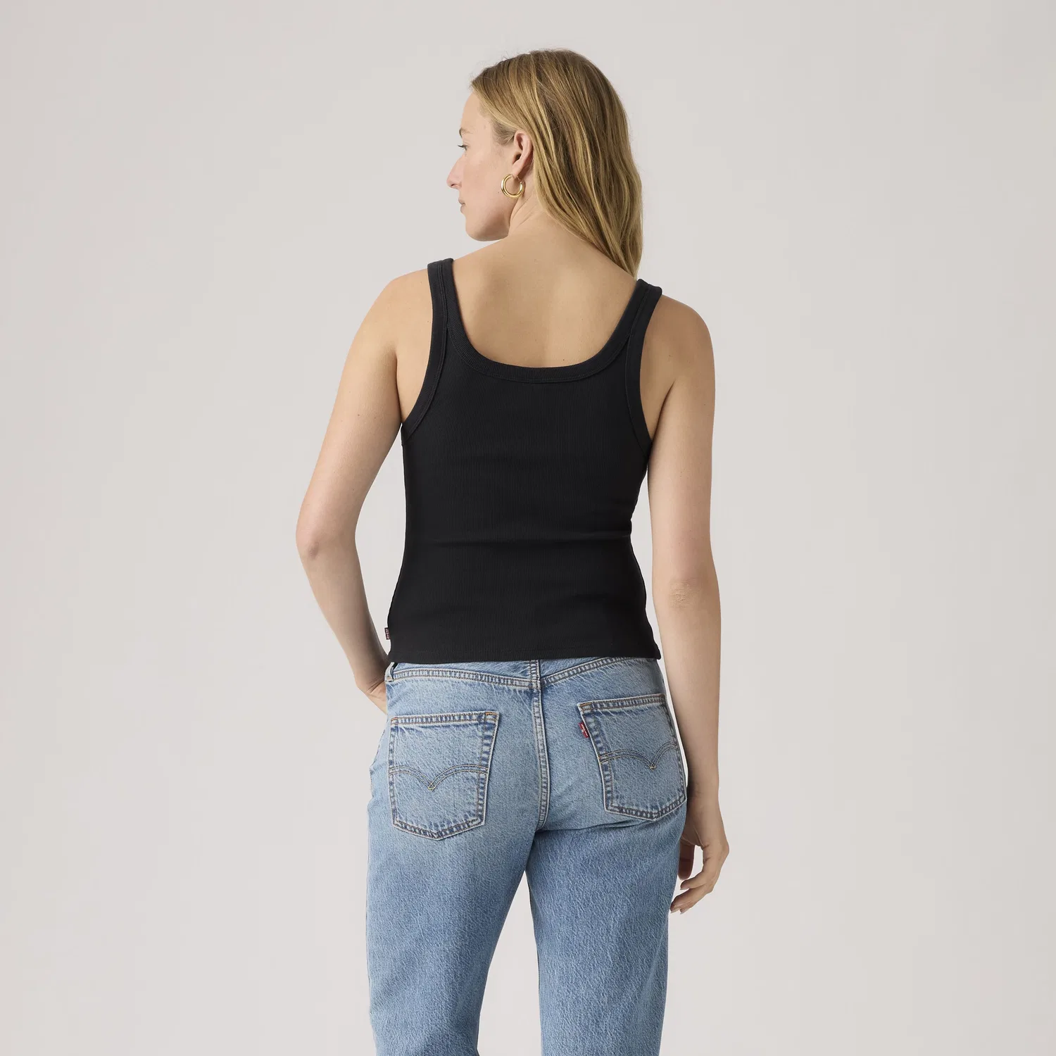 Базовая ребристая майка Levi's, Black — фото 4