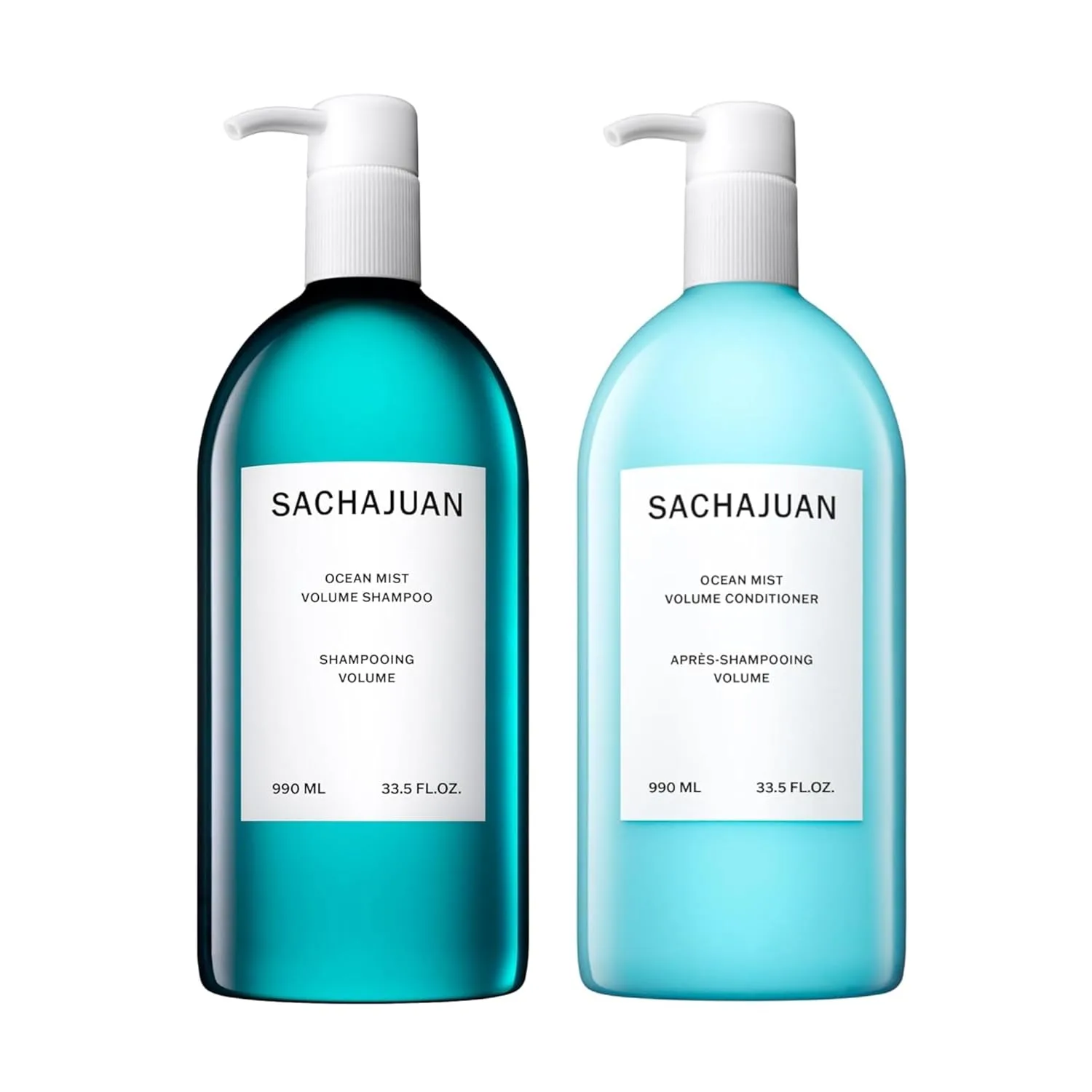 Набор шампуня и кондиционера SACHAJUAN Ocean Mist Volume | Технология Ocean Silk и растительные протеины для объема, структуры и пышности | Легкое увлажнение | Веганский продукт, без парабенов | 991 мл (2 шт.)
