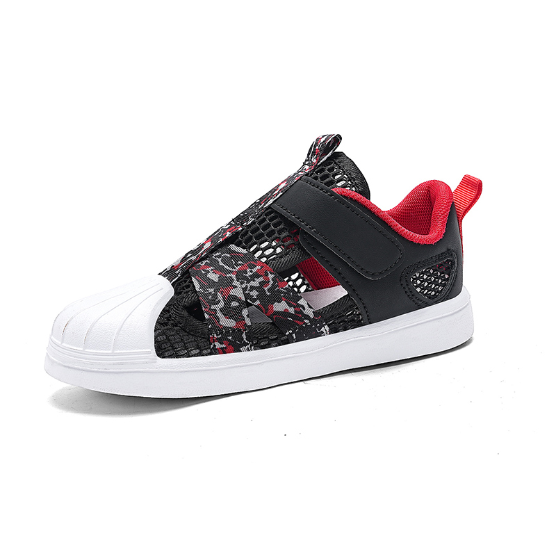 

Износостойкие дышащие детские повседневные кроссовки Kids' RHOBESAM, черный/красный