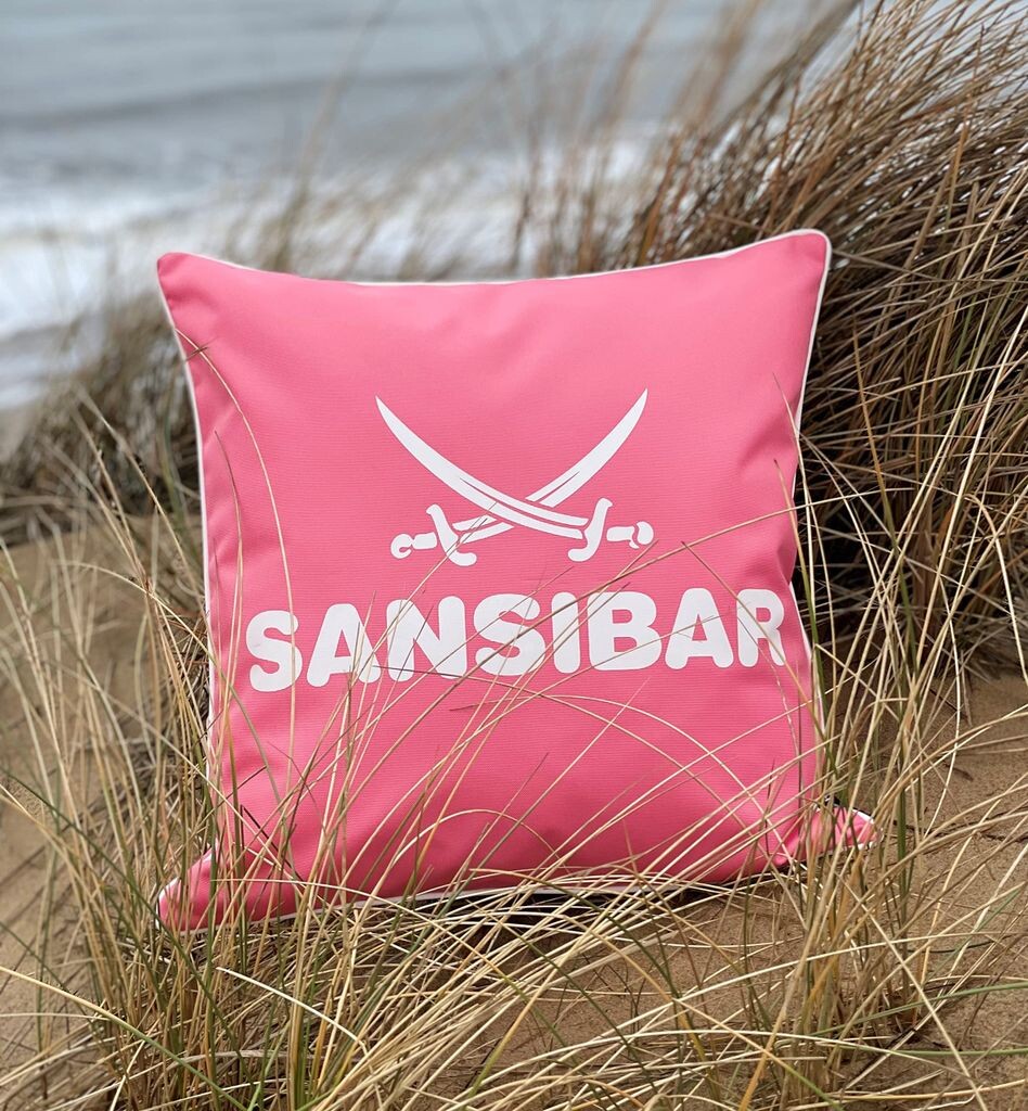 

Уличная подушка Sansibar с наполнителем, 45х45, розовый/белый