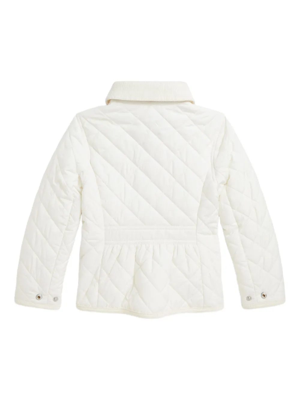Стеганая куртка с вельветовой отделкой Polo Ralph Lauren Kids, белый — фото 3