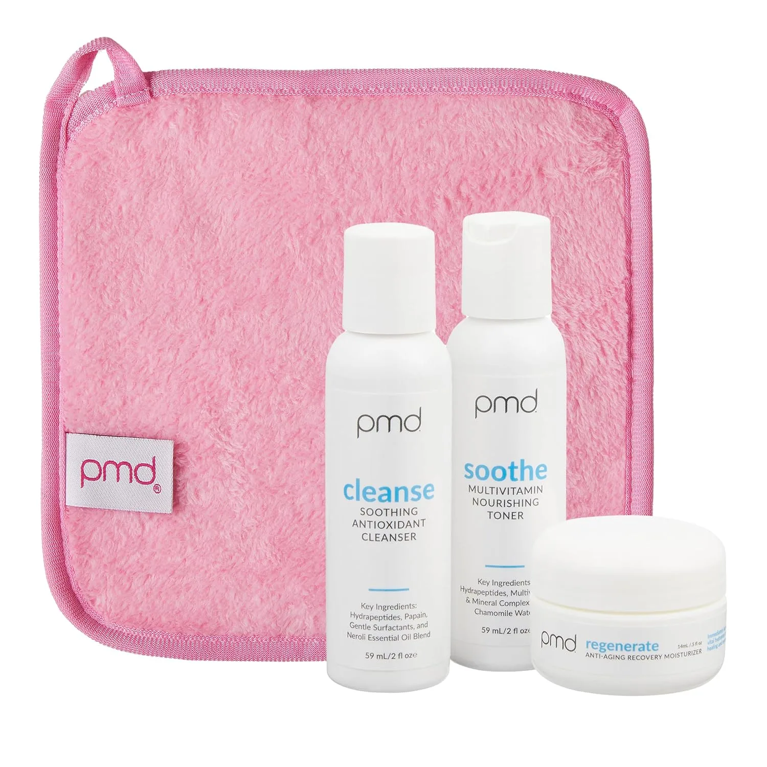 Салфетка для снятия макияжа PMD Beauty Silverpure, 1 шт., Pink with Starter Kit