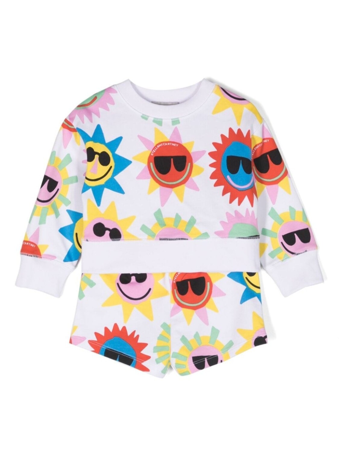 

Комплект из топа и спортивных шортов с принтом Stella McCartney Kids, белый