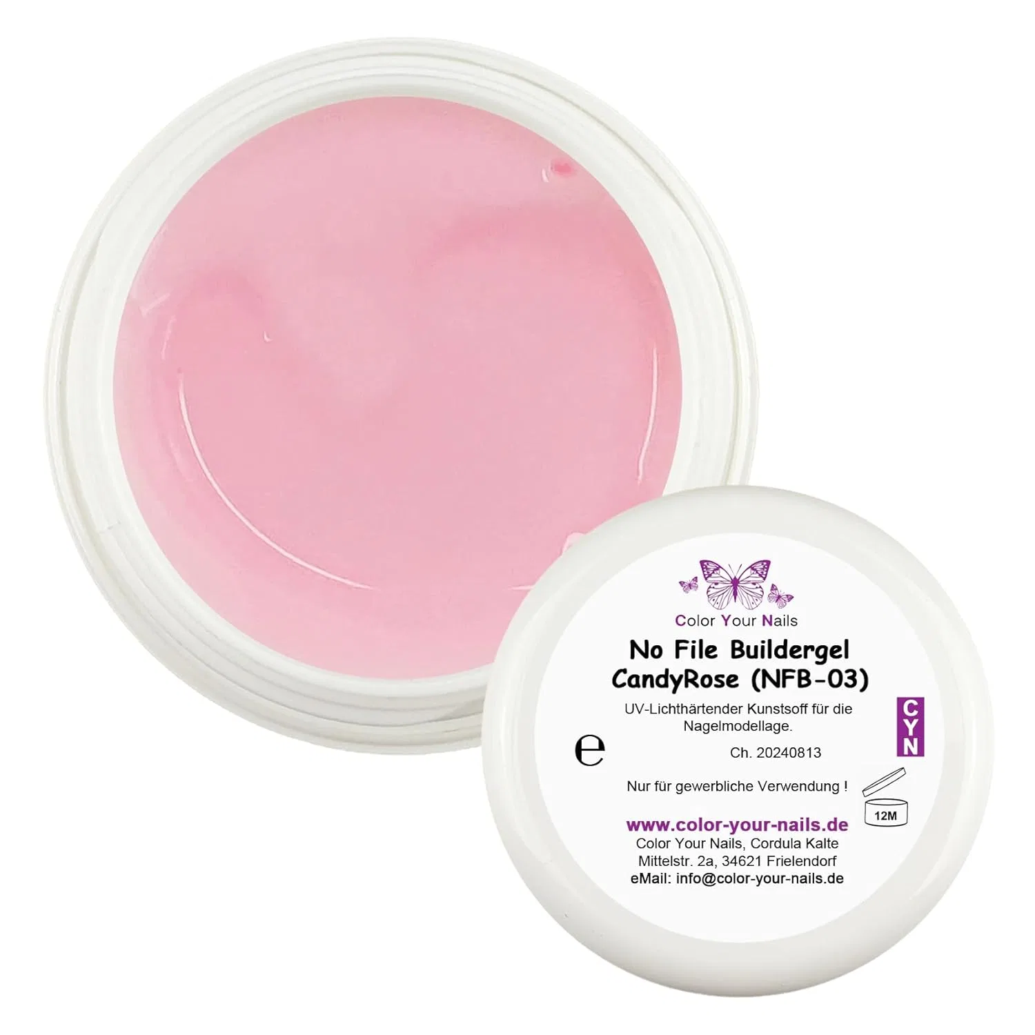 UV-гель для наращивания ногтей CandyRose NFB-03, розовый, 15 г Color Your Nails
