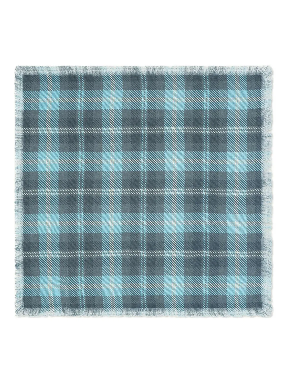 

Клетчатый шарф с бахромой Eric Bompard, синий