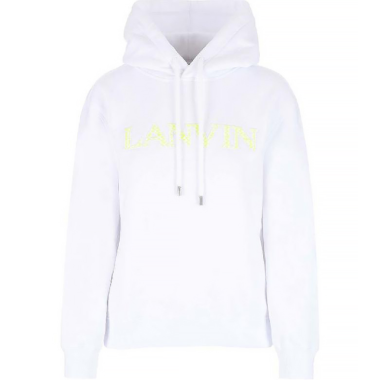 

Худи с вышитым логотипом и шнурком Lanvin, белый