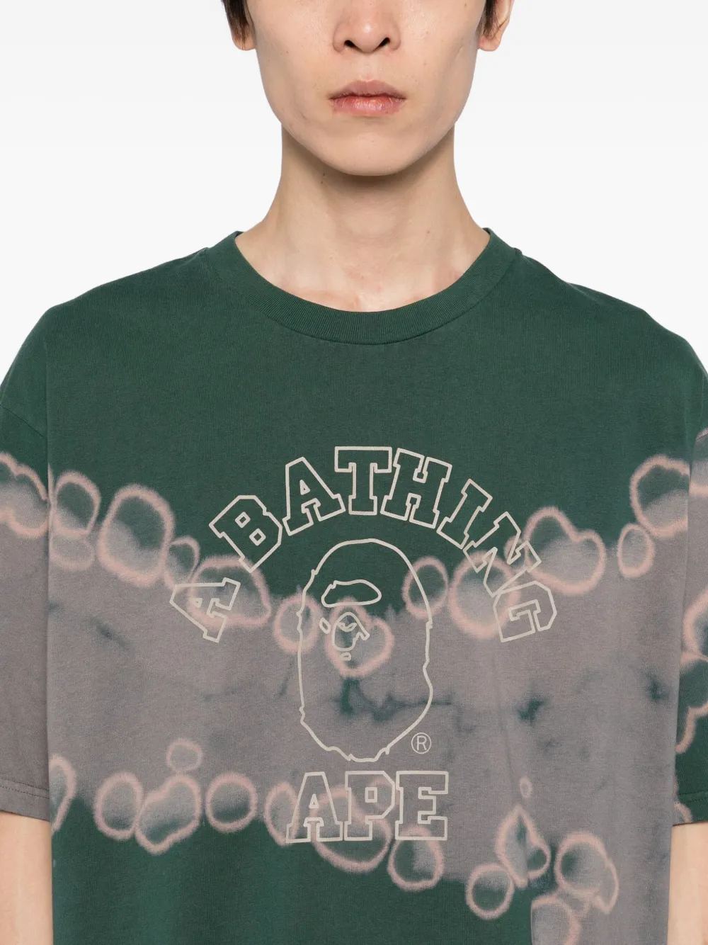 Футболка с короткими рукавами A BATHING APE, зеленый — фото 4
