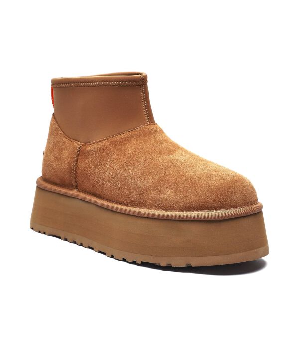 Ботинки кожаные зимние UGG, коричневый