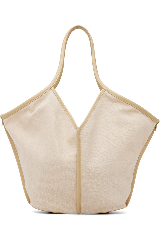 

Hereu Бежевая мягкая льняная сумка-тоут Calella