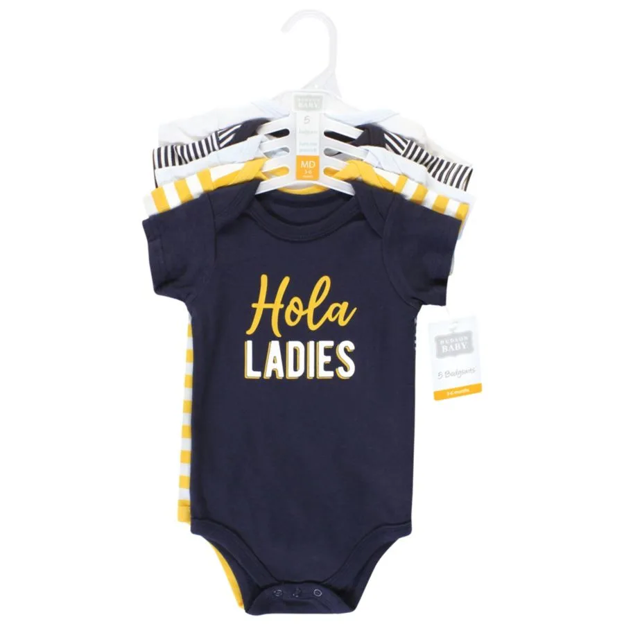 Комплект из 5 хлопковых боди Essential Hudson Baby, Hola Ladies 5-Pack — фото 2