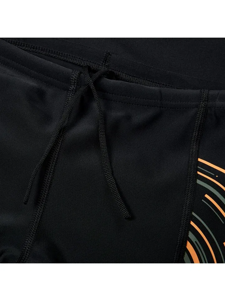 Плавки для мальчиков, быстросохнущие Speedo, черный/оранжевый — фото 3