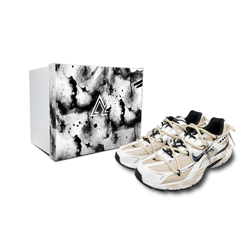 

Кроссовки для бега мужские низкие с амортизацией Initiator, дышащие и поддерживающие Nike, белый коричневый