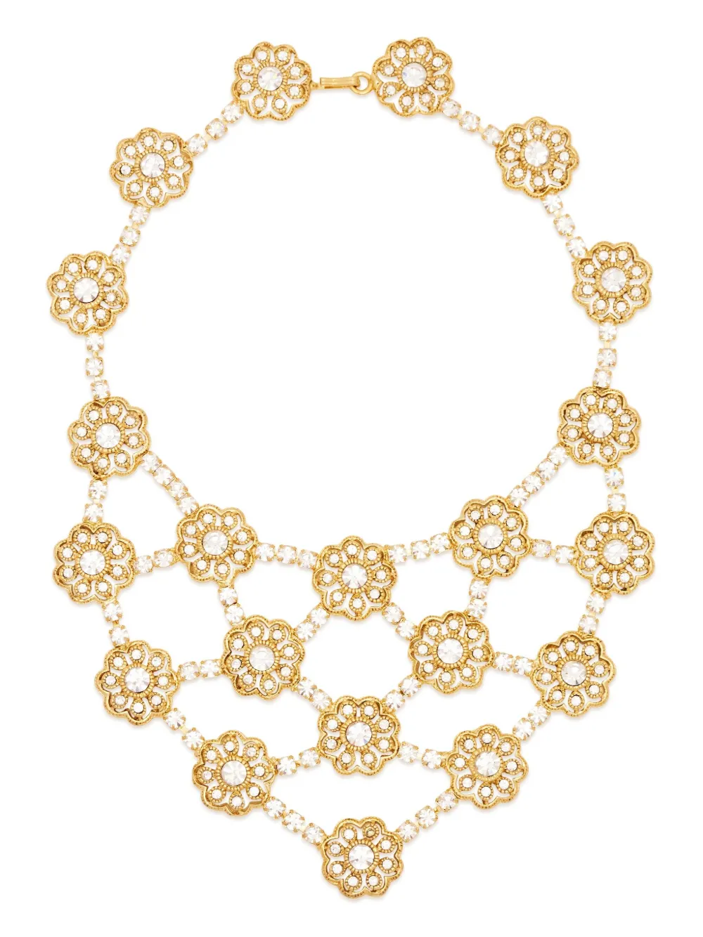 

Колье Flower Cluster Bib Kenneth Jay Lane, золотой