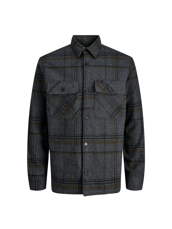 

Jack and Jones Рубашка-куртка JPRRAYLE Melange Check с длинными рукавами, цвет серый