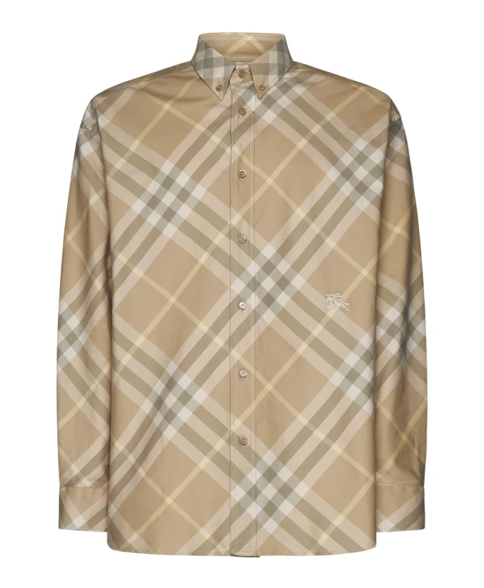 

Рубашка с вышивкой в клетку Vintage Check Burberry, мультиколор