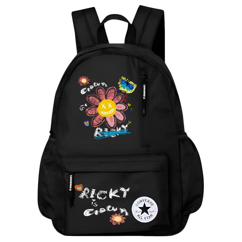 

Converse Полиэстеровый рюкзак обычный мужской черный, Floral