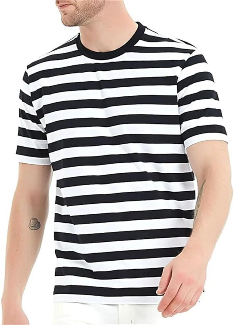 

Мужская футболка с полосками и цветными блоками BaeKnyin