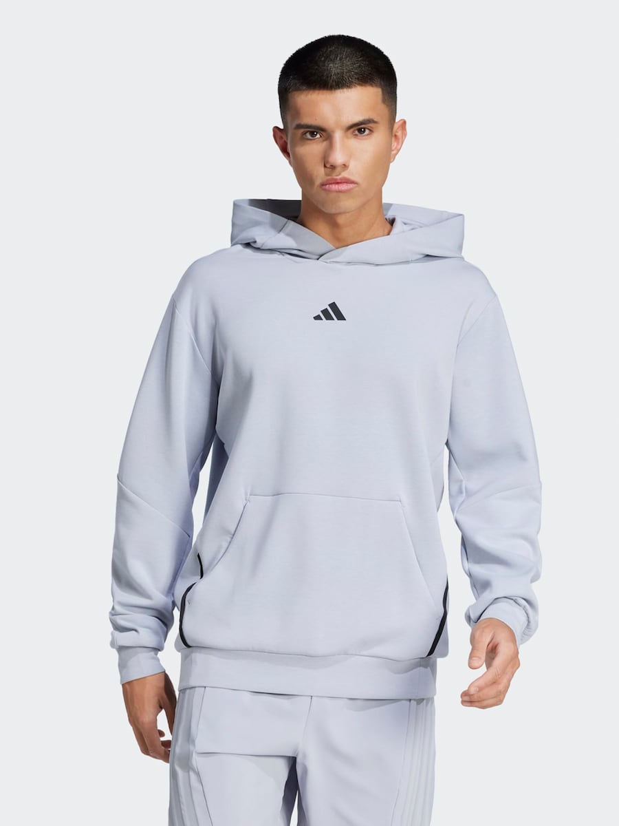 Спортивная толстовка ADIDAS PERFORMANCE Designed For Training, светло-серый — фото 4