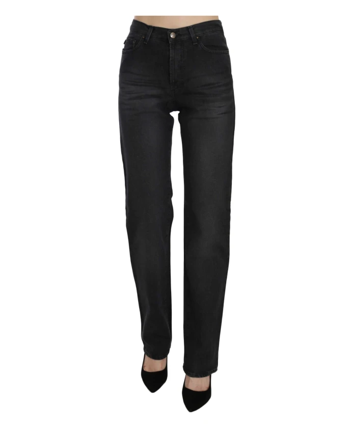 

Стильные черные джинсы с высокой талией Just Cavalli, черный
