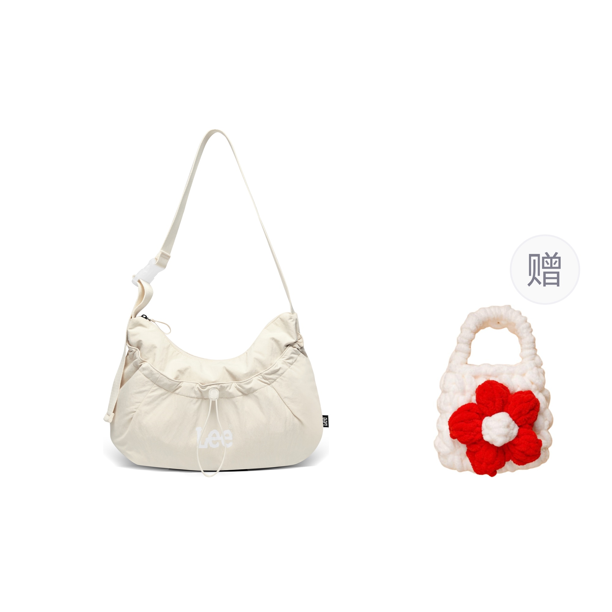 

Lee Тканевая сумка через плечо, Cream White+Limited Time Gift