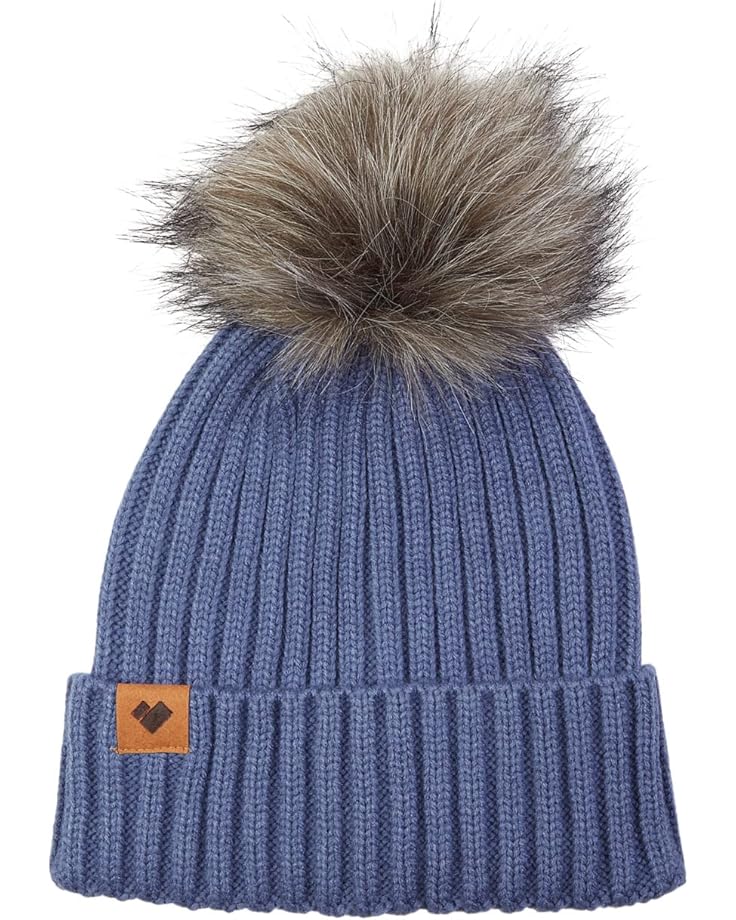 

Шапка Obermeyer Denver Faux Fur Pom Beanie, цвет Blue Ash