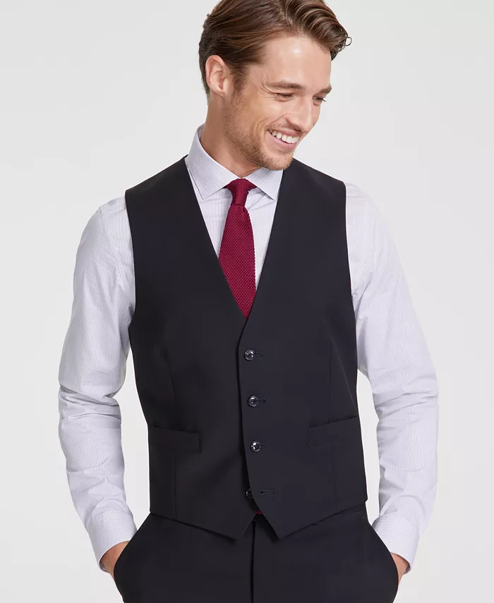 

Мужской жилет из смесовой шерсти с бесконечной растяжимостью Slim-Fit Calvin Klein, серый