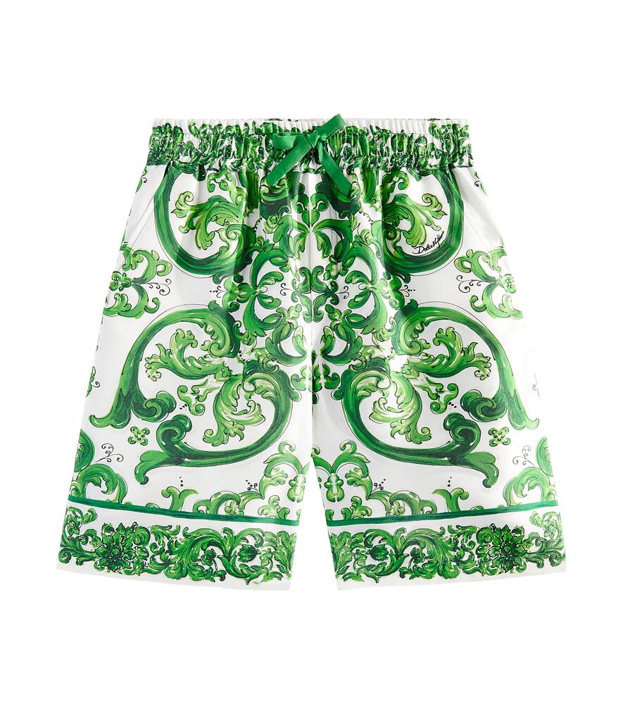 

Бермуды Majolica из шёлка Dolce&Gabbana Kids, Maiolica 3L Verde