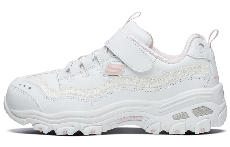 

Skechers Kids Girls Cushioning, Wear Resistant Kids Lifestyle Shoes White Pink