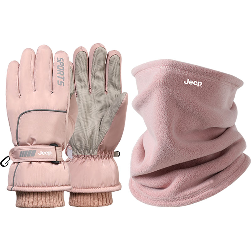 

Спортивные перчатки Unisex из полиэстера/акрила/эластана/полиуретана PU Jeep, розовый[women's]