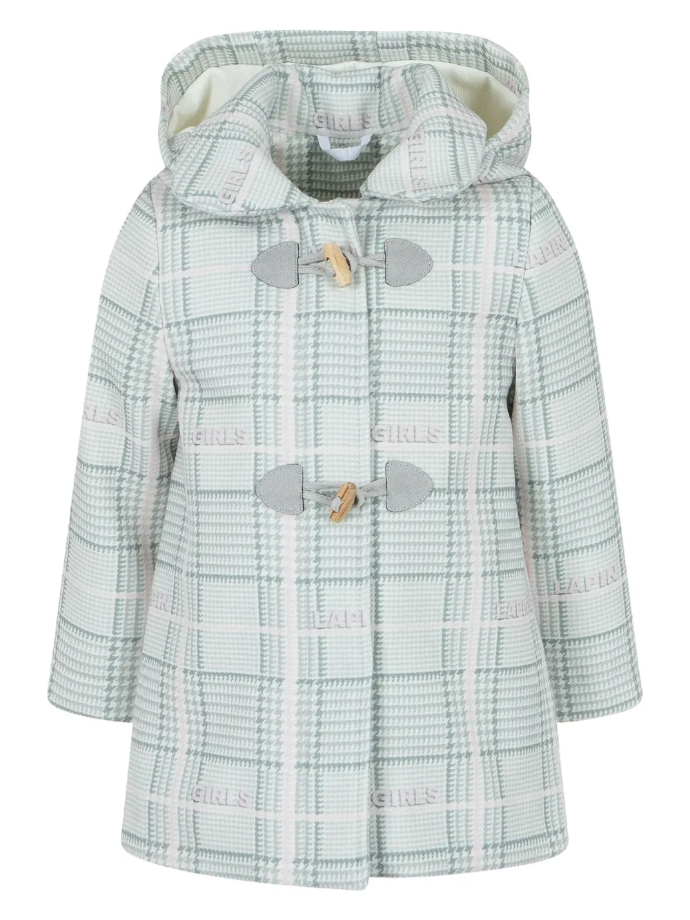 

Клетчатое пальто из органического хлопка с капюшоном Lapin House, серый
