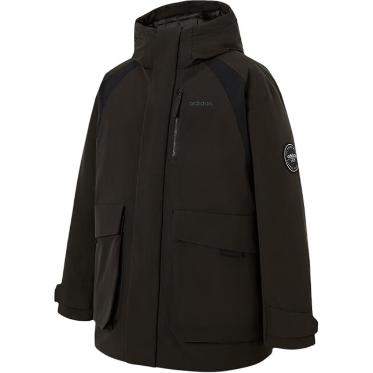 

Adidas Мужская пуховая куртка темно-коричневого цвета, Dark Umber