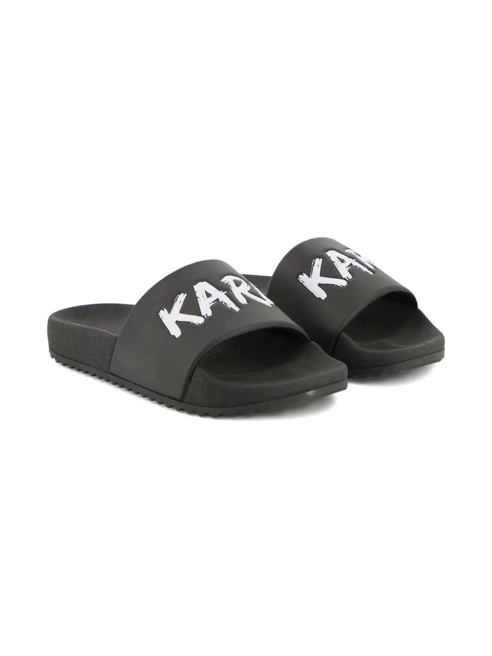 Шлепанцы с логотипом Karl Lagerfeld Kids, черный