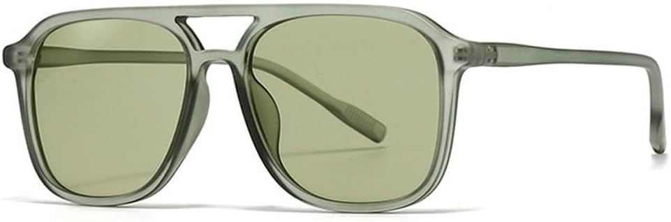 

Мужские солнцезащитные очки в стиле ретро с двойной перемычкой, квадратной формы, сине-зеленые оттенки, защита от ультрафиолета UV400; женские солнцезащитные очки с градиентным переходом цвета LXLHWN, Green Green