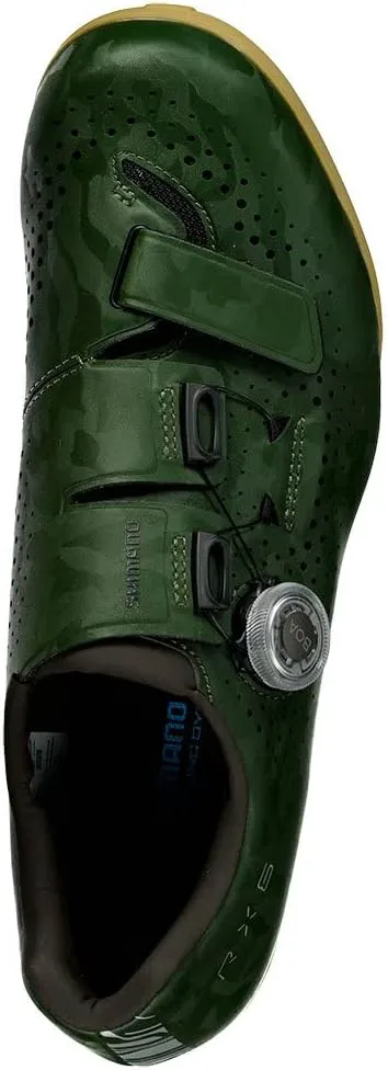 Велосипедные кроссовки SHIMANO для взрослых, унисекс, модель Modern RX6 (RX600), зеленые, размер 46, зеленый — фото 4