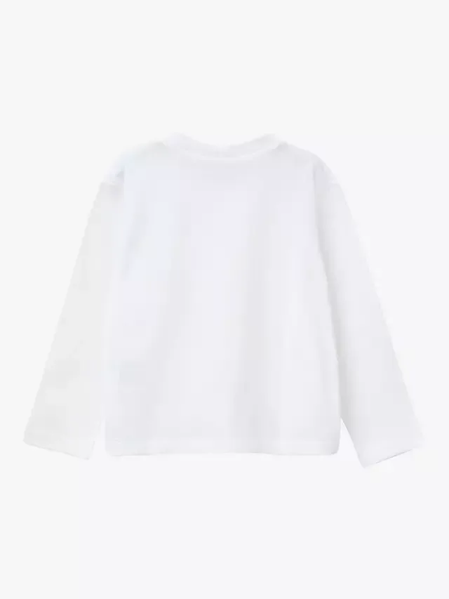 Детская футболка с длинными рукавами и принтом Bluey, белая/разноцветная Benetton — фото 2