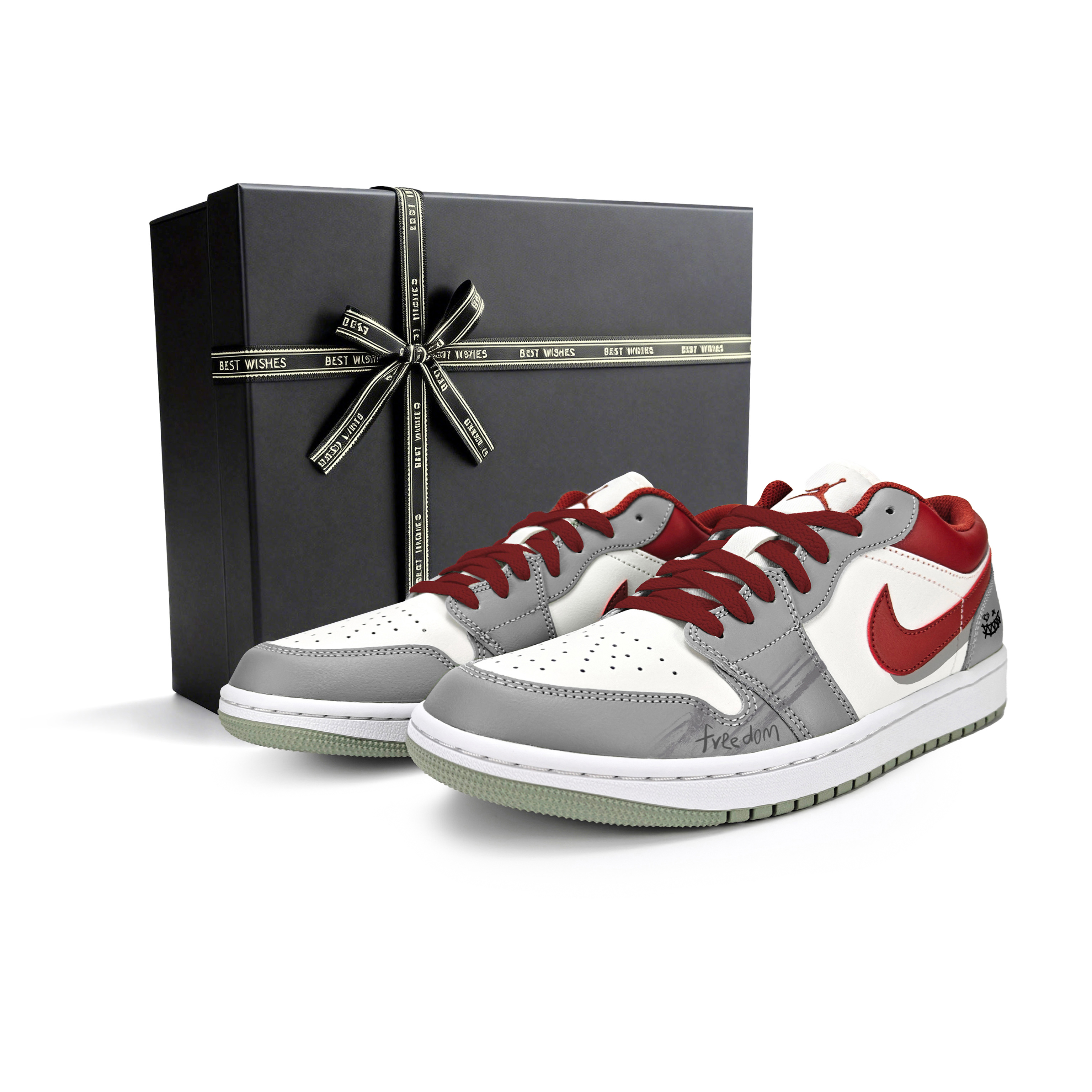 

Jordan Кроссовки Air 1 Vintage Unisex Low top Gray Red