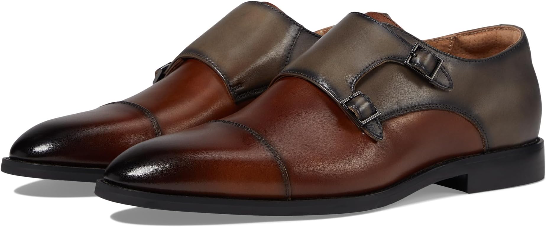 

Оксфорды Stacy Adams Raythorne Cap Toe Double Monk, цвет Brown/Gray