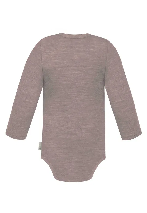 Комбинезон Normani Outdoor Sports Merino winter langarm body strampler mit knopf bodysuit einteiler 100 % merinowolle body, розовый — фото 2