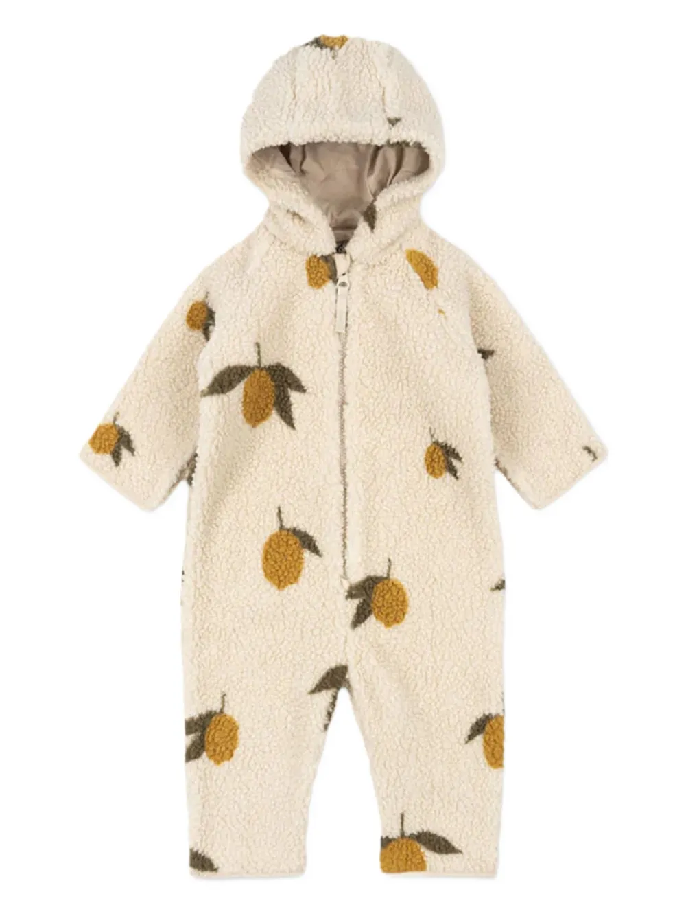 

Комбинезон с капюшоном и принтом лимонов Konges Sløjd, кремовый