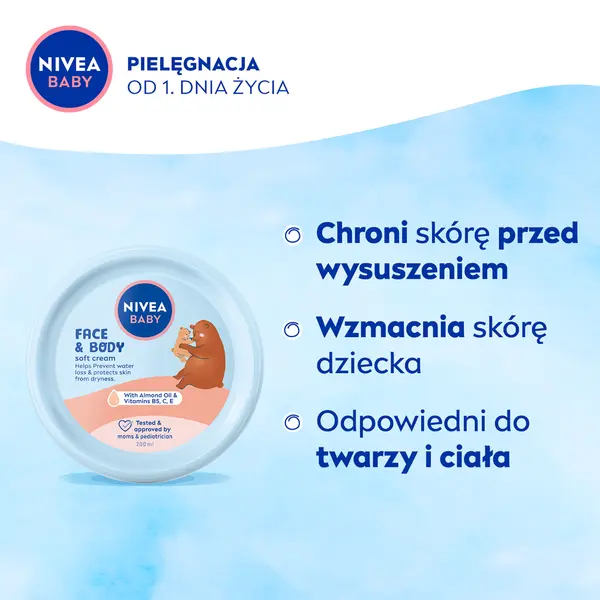 Крем для лица Nivea — Для ухода за лицом и телом для детей, Baby, 200 мл — фото 2
