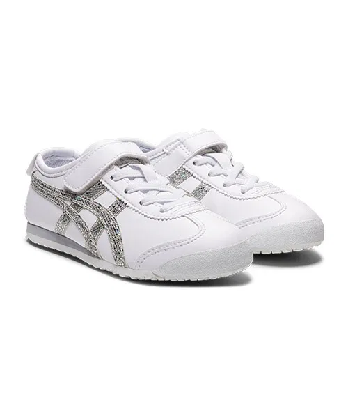 Детские кроссовки Onitsuka Tiger MEXICO 66 KIDS серебристо-белые — фото 2