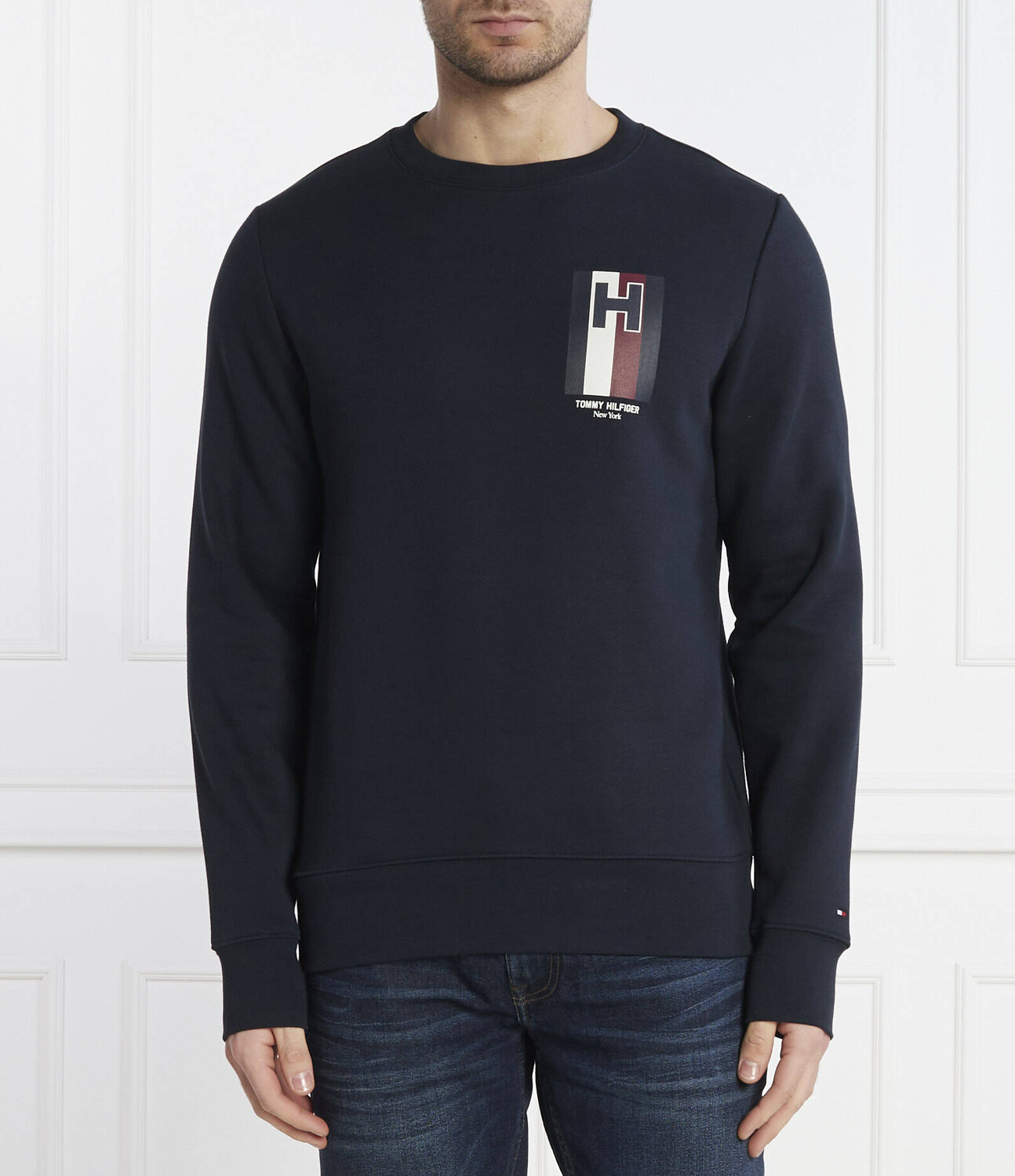 Толстовка Tommy Hilfiger H EMBLEM Regular Fit, темно-синий