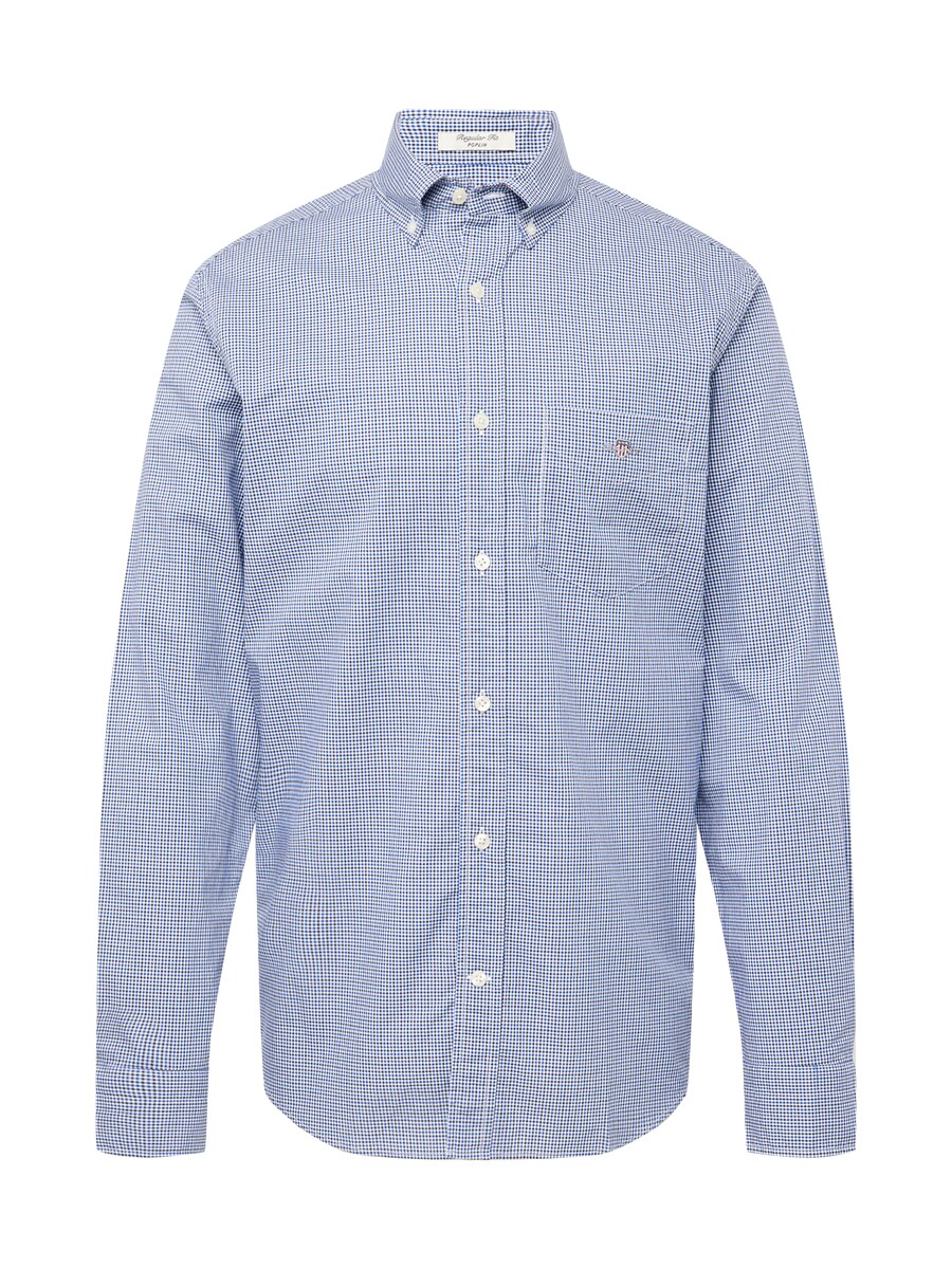 

Клетчатая рубашка GANT Regular fit Button Up Shirt, синий