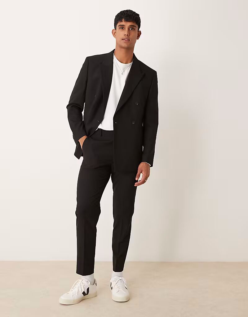 

Зауженные брюки ASOS DESIGN черного цвета