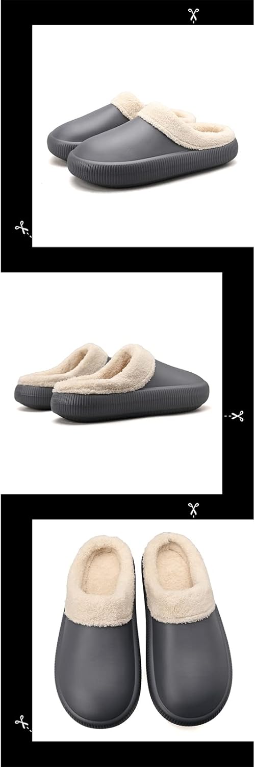 Зимние тапочки-гладиаторы unisex gigididi с утеплителем из меха, теплые и пушистые домашние тапочки, серый — фото 3