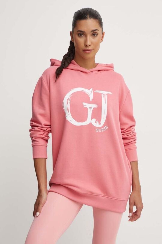 

Толстовка SARA из хлопка Guess, розовый