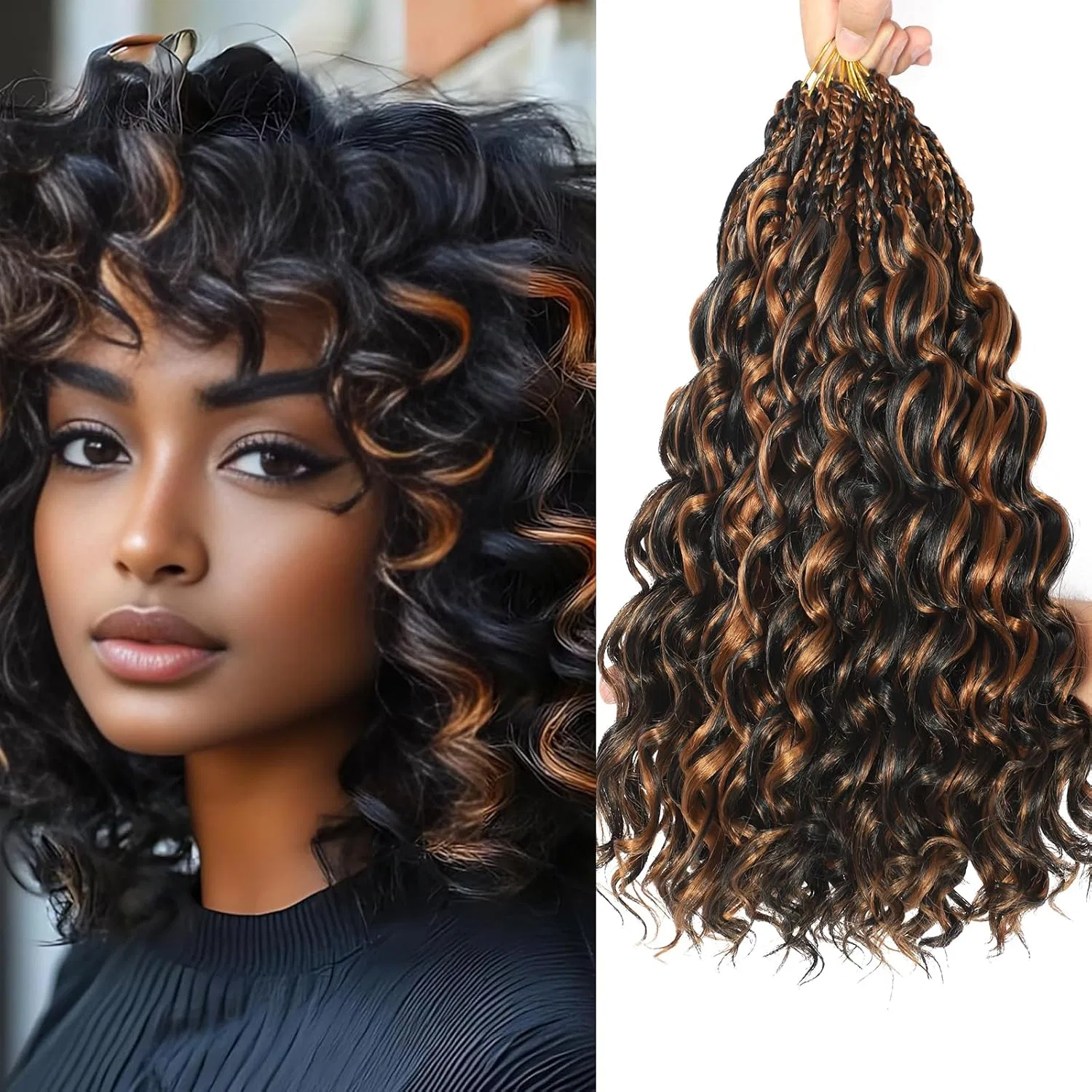 Наращивание волос Ocean Wave Crochet Hair Flwai, 1B/H30