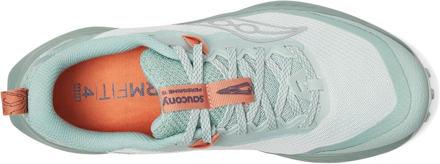 Мужские кроссовки для трейлового бега Saucony Peregrine 15, Mist/Aloe — фото 2